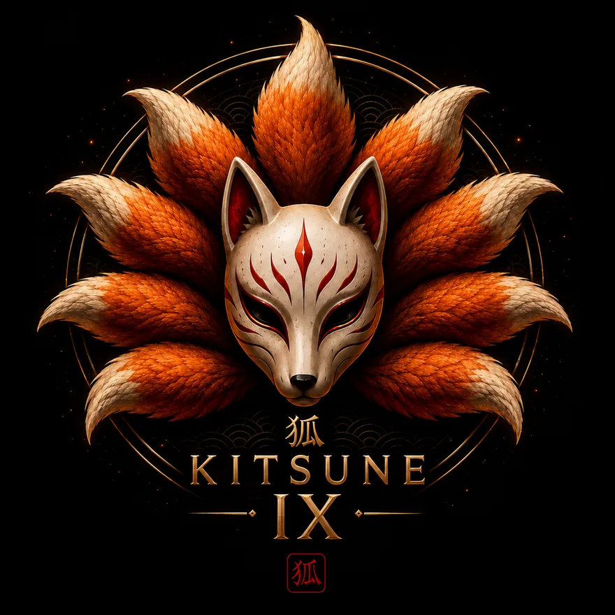 Эмблема Kitsune IX — маска кицунэ с девятью хвостами